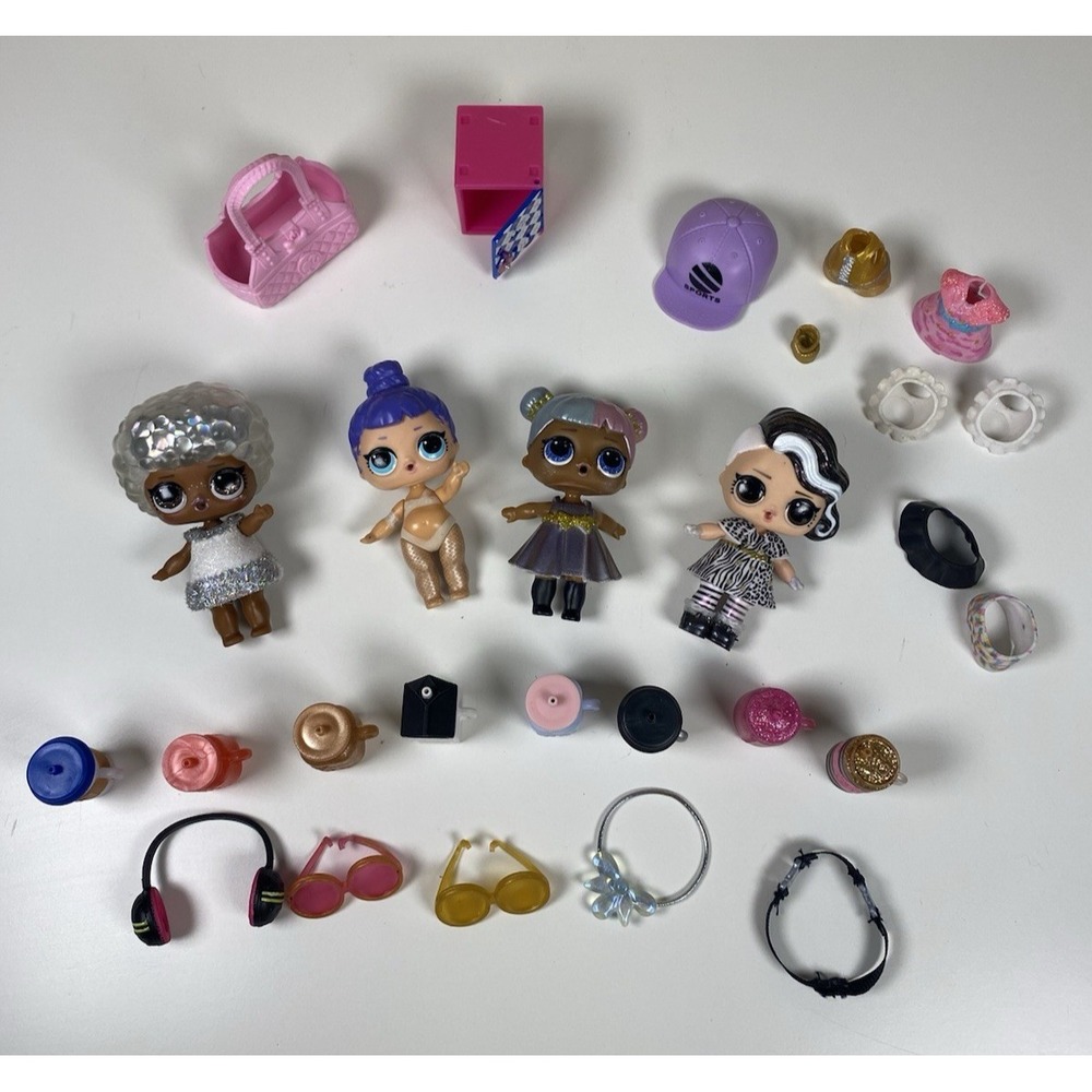 LOL Surprise 4 Dolls, Clothes, and Accessories Set